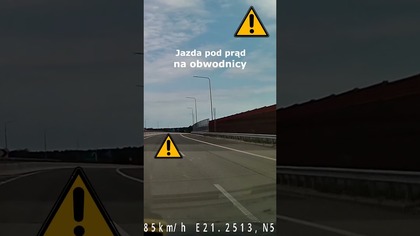 Jazda pod prąd na obwodnicy #shorts #rikordwidjo