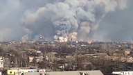 Ogromny pożar składu amunicji na Ukrainie