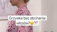 Jak zrobić grzywkę bez obcinania włosów?  #shorts #hairtutorial