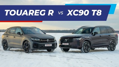 VW Touareg R vs Volvo XC90 T8  zimowy test ognistych SUV-ów