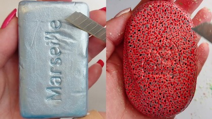 Soap Carving ASMR Relaxing Sounds no talking Satisfying ASMR Video #soapcarving #soapcuttingvideo