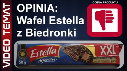 Wafel Estella czekoladowy z Biedronki - Opinia