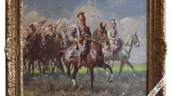 Obraz Zygmunta ROZWADOWSKIEGO (1870-1950) z ok. 1924 r., zatytułowany  Szwoleżerowie Gwardii
