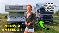 MAMY PIERWSZYCH SĄSIADÓW! akcja urządzania się na działce i wyciąganie koparki z rowu !