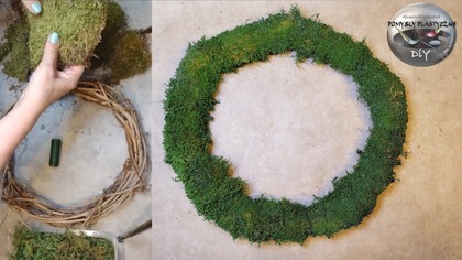 Jak łatwo możesz zrobić wianek z suszonego mchu bez użycia kleju - Pomysły Plastyczne DiY