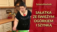 Sałatka z ogórkiem i szynką na makaronie ryżowym