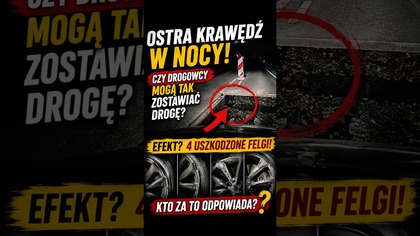 Cztery felgi uszkodzone przez drogę po frezowaniu.  Kto za to odpowiada?  #droga #shorts #polska