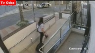 Woman robbed of her belongings as soon as she exits the building - LiveLeak
