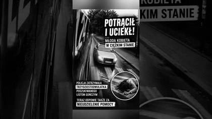 Potrącenie i ucieczka z miejsca zdarzenia.  Co o tym myślisz? #droga #polska #krakow #carcrash