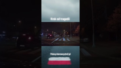 Centymetry od dramatu na pasach!  #piratdrogowy #zagrożenie #stop #polscykierowcy #dashcam