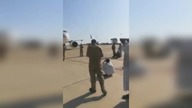 LiveLeak - Angry waiting list passengers did not allow the plane to take off from runway