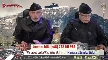 Warszawa czeka Was! Wiec Wolności jutro.  Pt.  20. 3. 2026r.  W.  Olszański, M.  Osadowski Rodacy Kamraci