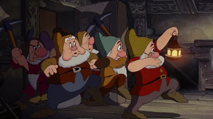 Exiled into the dangerous forest by her wicked stepmother, a princess is rescued by seven dwarf miners who make her part of their household.
