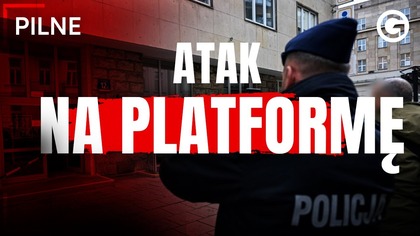 PILNE.  CHCIELI PODPALIĆ SIEDZIBĘ PLATFORMY OBYWATELSKIEJ AKT TERRORU