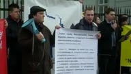 Pikieta przeciw dyskryminacji Polaków na Litwie - marzec 2011