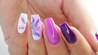Violet autumn nails art tutorial/ Allepaznokcie/ Colours by Molly