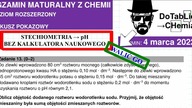 do zlewki wprowadzono 80 cm3 roztworu mocnego pH, STECHIOMETRIA BEZ K***A KALKULATORA NAUKOWEGO . ZADANIE 13 CKE 2022 MARZEC.  do tablicy.  #Chemia