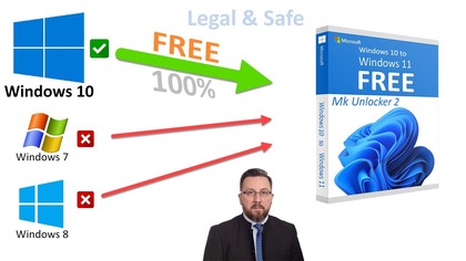Win11 update z Win 10 totalnie za FREE na 2025! super narzędzie Win Unlocker2 - w końcu jest!