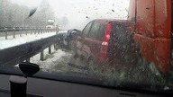 Jazda niekontrolowana i najechanie  ujęcie z innego pojazdu