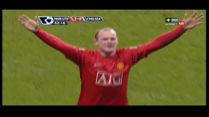 Premier League sezon 2008/2009 Man Utd 2-0 Chelsea Londyn Rooney
