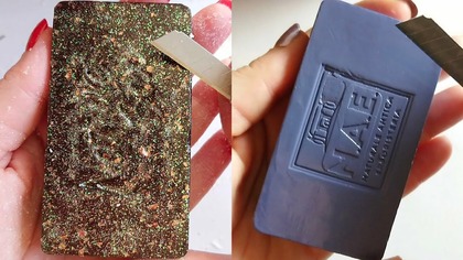 Soap Carving ASMR Relaxing Sounds no talking Satisfying ASMR Video #soapcarving #carvingsoap #sabun