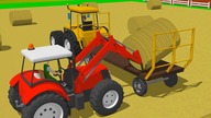 Tractor & picking Up Straw Bales | Work on a field - Tractor Story | Zbieranie bel słomy - Traktor