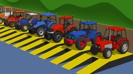 Colorful Tractors - Learning colors - New Version | Kolorowe Traktory [ENG]
