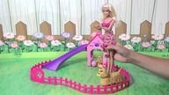 Barbie Zjeżdżalnia i Zdalnie Sterowany Pies: Plac Zabaw dla Zwierząt- Baw się z nami