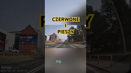 Czerwone i pieszy na pasach! Skoda jedzie dalej  #bezpieczenstwo #prawojazdy #drivinginpoland