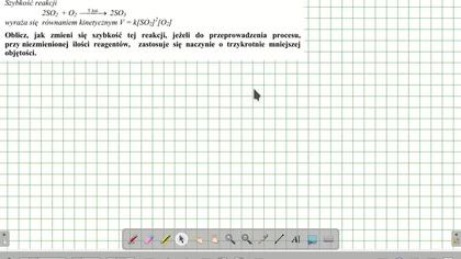 Szybkość reakcji 2SO2 + O2  2SO3 wyraża się równaniem kinetycznym V  k[SO2]^2[O2].  ZADANIE 33 CKE 2005 MAJ