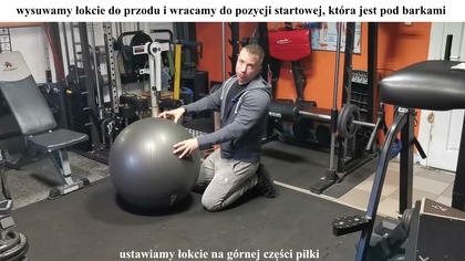 ZRÓB ten RUCH na BRZUCH - Turlanie Piłki w podporze na łokciach