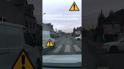 Wyprzedzanie i przejazd na czerwonym świetle przez skrzyżowanie #shorts #rikordwidjo