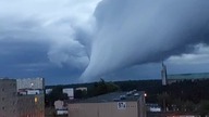 Trąba powietrzna (chmura szelfowa) Włocławek 29. 07. 23