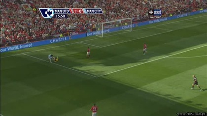 Premier League sezon 2009/2010 Man Utd 1-1 Man City Barry