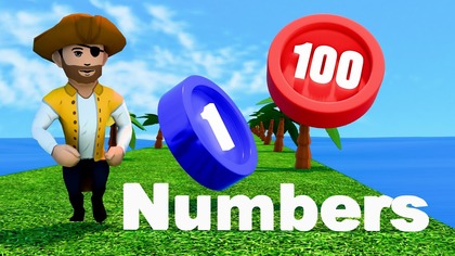 Numbers 1-100 with pirate for kids
