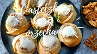Półkruche ciasteczka różyczki z beza i orzechami #ciasteczka #beza