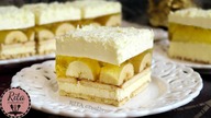 Kokosowe ciasto z bananami bez pieczenia